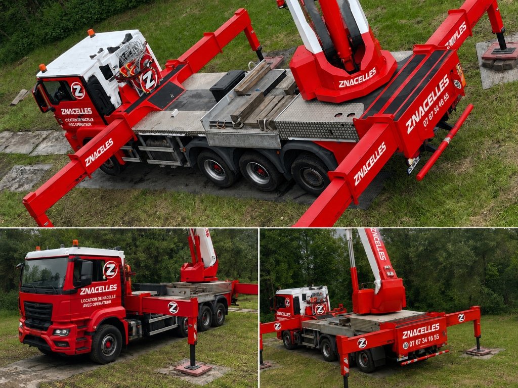 Camion nacelle Z NACELLES avec stabilisateurs déployés